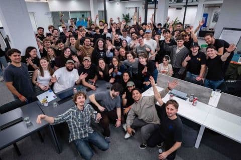 Participants gathered at the Paisanos NGO hackathon