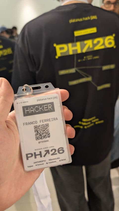 Platanus Hack 26 attendee badge